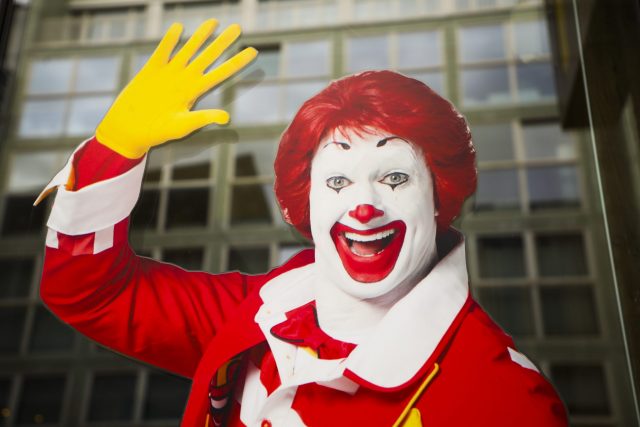 Ronald McDonald sticker in Berlin 