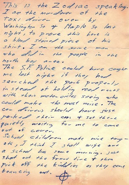Letter written in blue ink