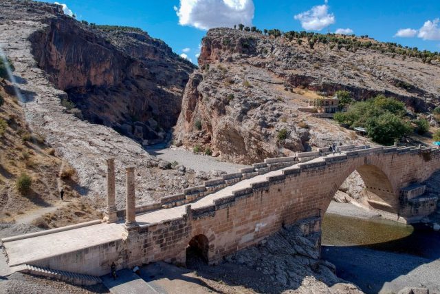 Aerial view of the Cendere Bridge