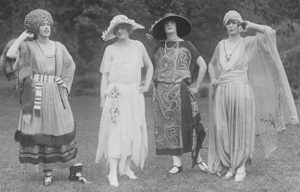 Vintage photograph of young women wearing 1920s dresses (Photo Credit: Bettmann / Contributor)