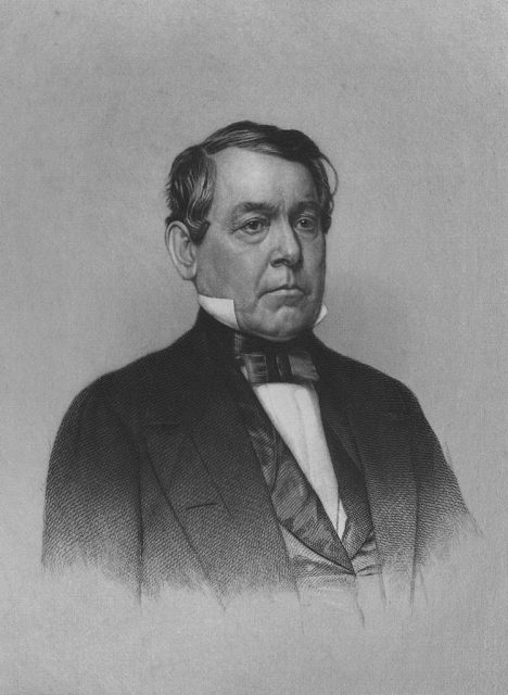 An engraved portrait of Governor of Ohio and Orator Thomas Corwin, (1794-1865), circa 1840s. (Photo Credit: Kean Collection/Getty Images)