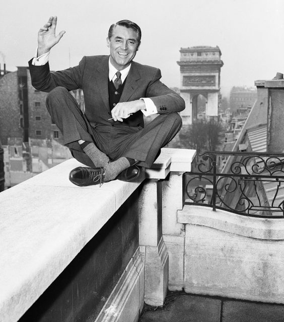 Cary Grant on a rooftop