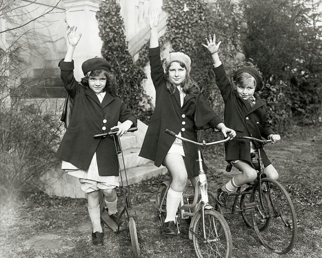 The three beautiful children of Secretary of War and Mrs. Patrick J. Hurley, as they were playing on the spacious lawn in front of their home today. (Photo Credit: Bettmann / Contributor)