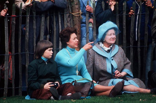 Queen Mother With Princess Margaret And Lady Sarah Armstrong-jones At Badminton Horse Trials 15-18 April 1975 (Photo Credit: Tim Graham Photo Library via Getty Images)