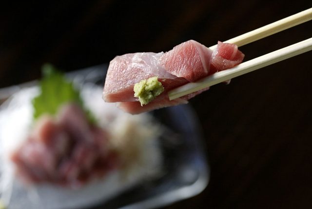 Sashimi with fresh wasabi at Kiriko sushi in West Los Angeles. (Photo Credit: Mel Melcon/Los Angeles Times via Getty Images)