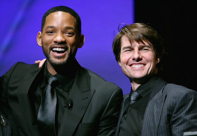 SANTA BARBARA, CA – JANUARY 27: Actors Will Smith (L) and Tom Cruise attend the Santa Barbara Film Festival Modern Master Award Presented to Will Smith at the Arlington Theatre on January 27, 2007 in Santa Barbara, California. (Photo by Michael Buckner/Getty Images)