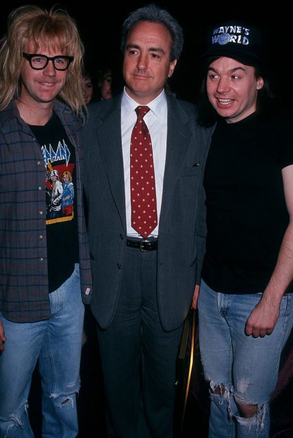 Actor Dana Carvey, producer Lorne Michaels and actor Mike Myers 