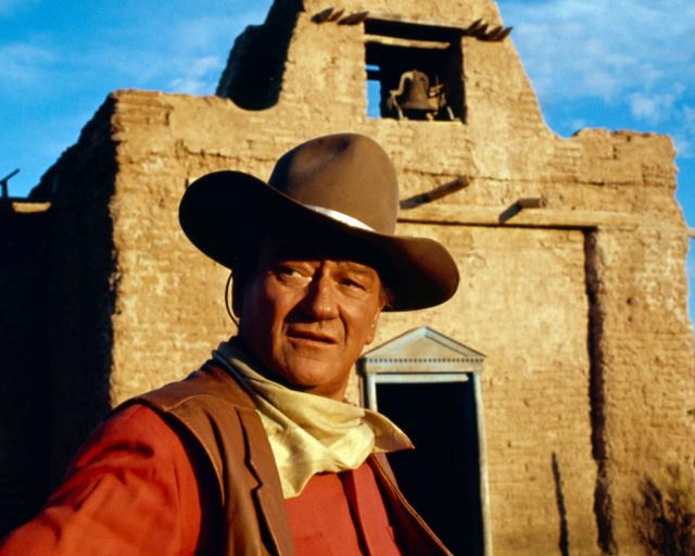 American actor John Wayne as Cole Thorton on the set of the western movie ‘El Dorado’, based on the novel by Harry Brown and directed by Howard Hawks, 1966. (Photo Credit: Silver Screen Collection/Getty Images)