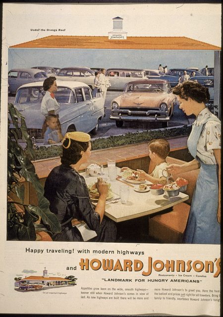 Advertisement for the Howard Johnson's restaurant chain