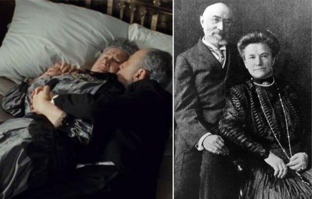 Ida and Isidor Straus in the Titanic movie and real life 