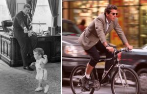 Young and older photos of JFK Jr.