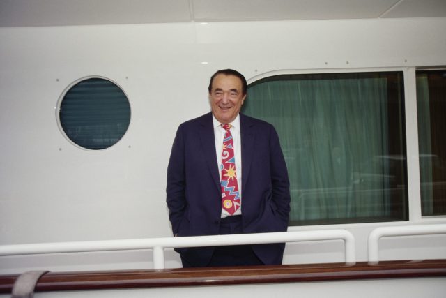 Robert Maxwell on his yacht 