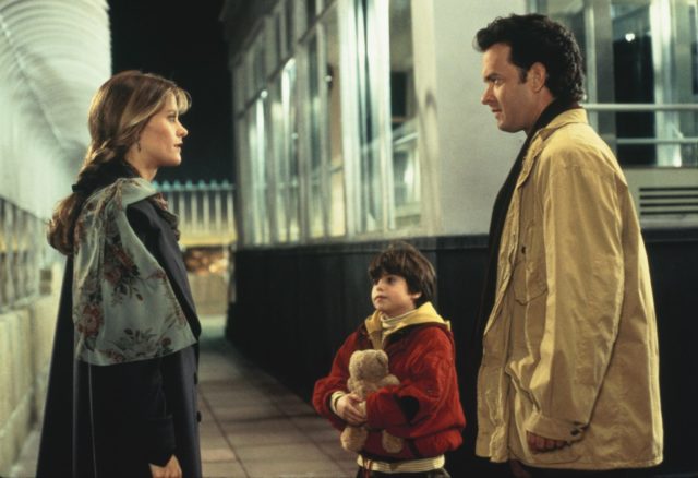 Meg Ryan, Ross Malinger and Tom Hanks as Annie Reed, Jonah Baldwin and Sam Baldwin in 'Sleepless In Seattle'