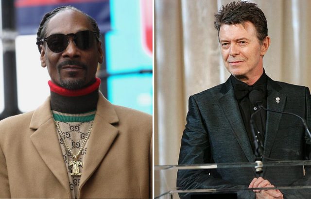 Snoop Dogg, left, and David Bowie to the right (Photo Credit: Photo by Tommaso Boddi/WireImage & Bryan Bedder/Getty Images)
