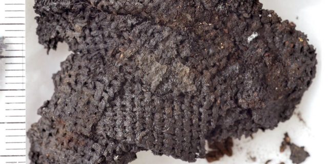 Close up of the Stone Age textiles found in Ã‡atalhÃ¶yÃ¼k