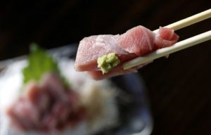 wasabi on sushi