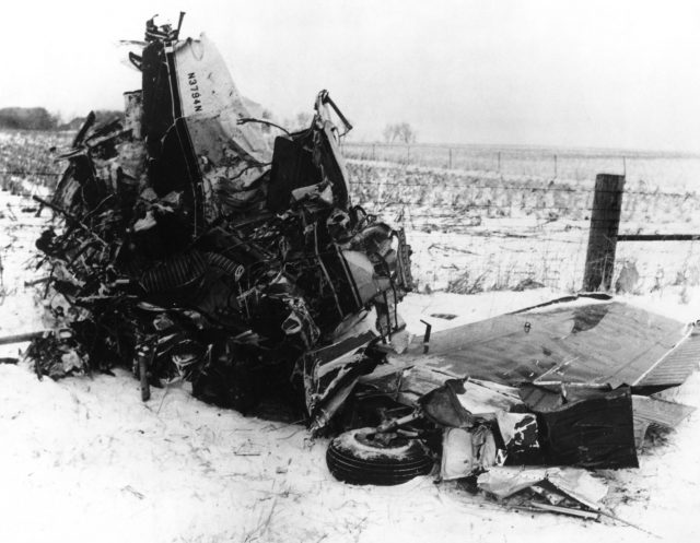 Buddy Holly plane crash wreckage 