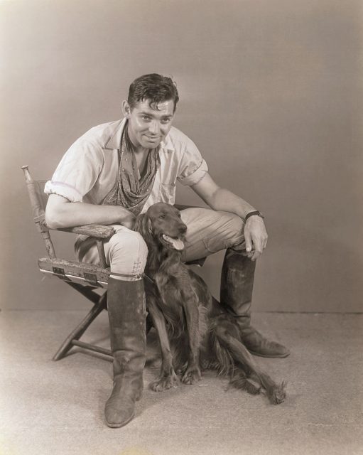 Clark Gable and his dog