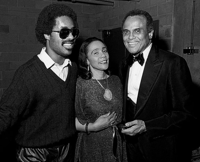 Stevie with Coretta Scott King