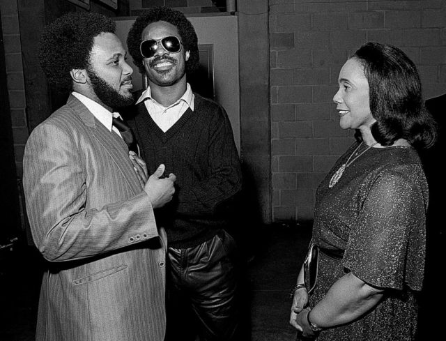 Stevie with Coretta Scott King