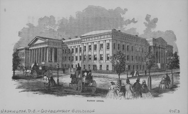 drawing of the Patent Office Building in 1850