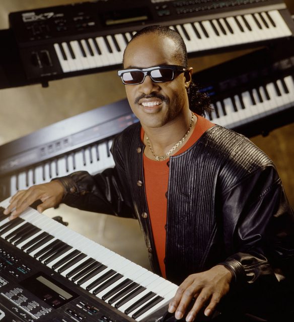 Stevie Wonder at the keyboard