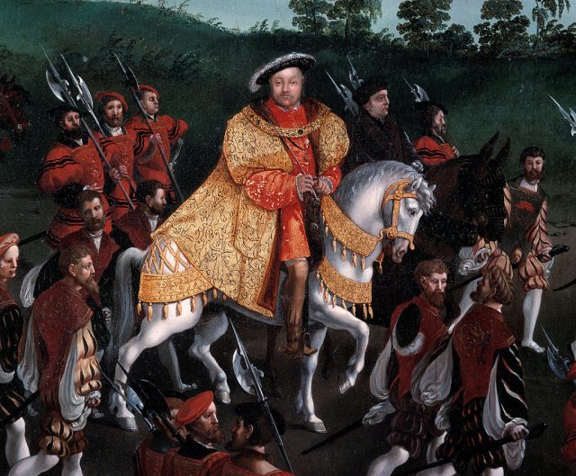 Detail representing the King of England, Henry VIII on horseback. (Photo Credit: Leemage/Corbis via Getty Images)