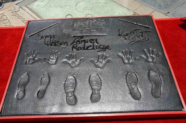 Harry Potter Cast handprints 