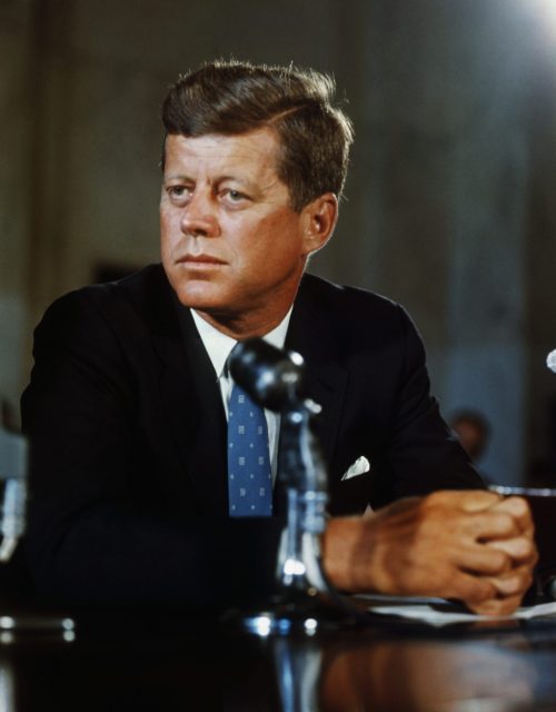 JFK on his first day in office 