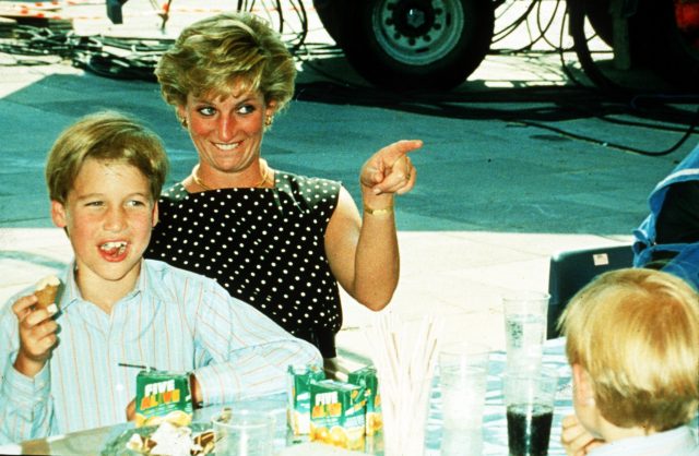Prince William and Princess Diana 1991