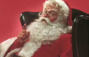 Santa Claus in a chair