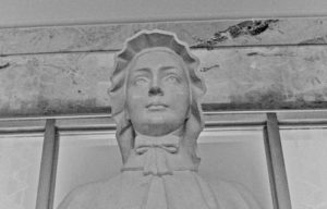 Close-up of a statue of Elizabeth Ann Seton
