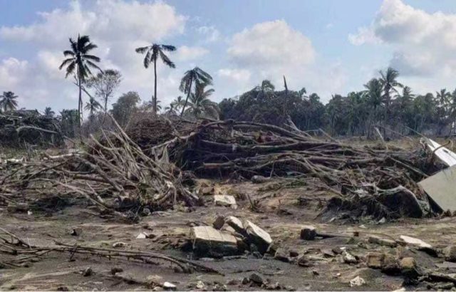 Aftermath of Tonga tsunami