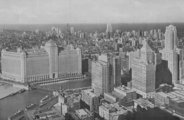 panoramic view of the Merchandise Mart 