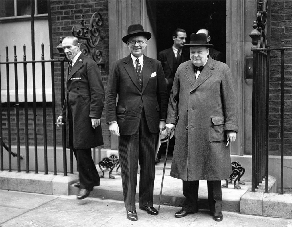 Joseph Kennedy with Winston Churchill
