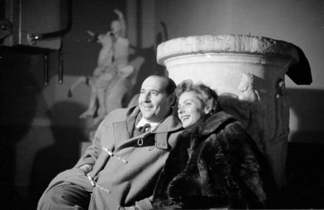 Ingrid Bergman with Roberto Rossellini.