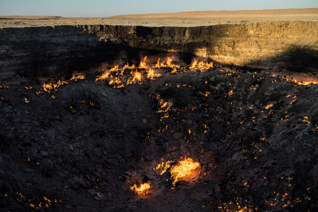 aerial view of the pit