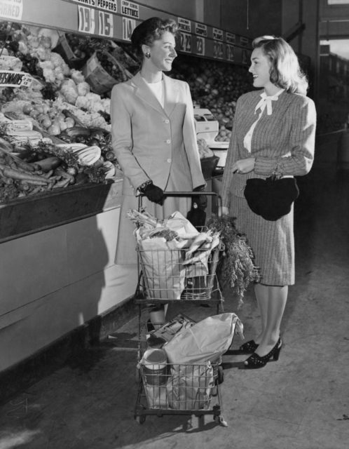 Two women shopping