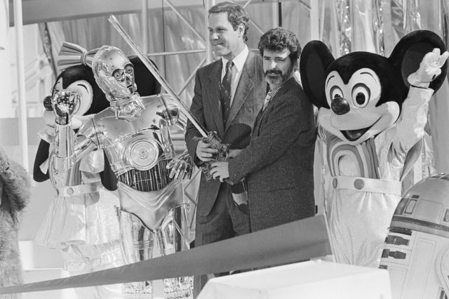 George Lucas at a ribbon cutting ceremony
