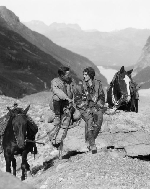 a couple with their horses