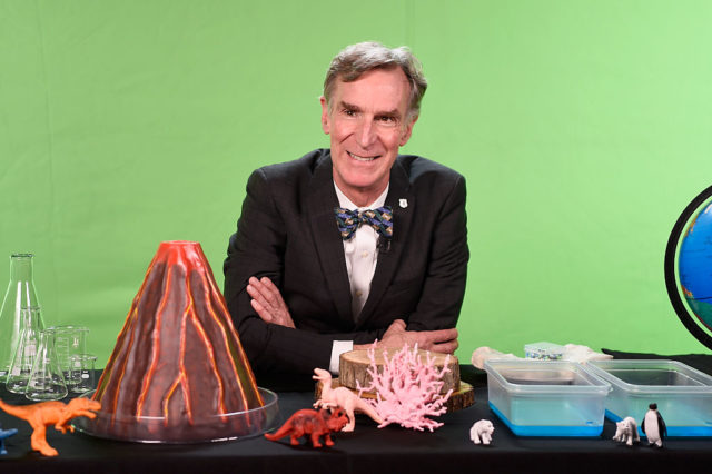 Bill Nye  does an experiment