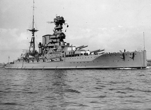 HMS Barham at sea