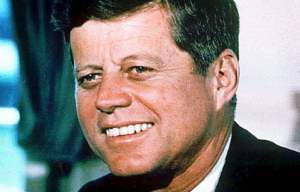 John F. Kennedy smiling
