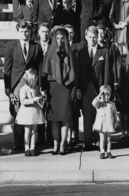 JFK Funeral- Caroline, Jackie and JFK Jr