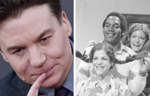 Mike Myers and a scene from SNL