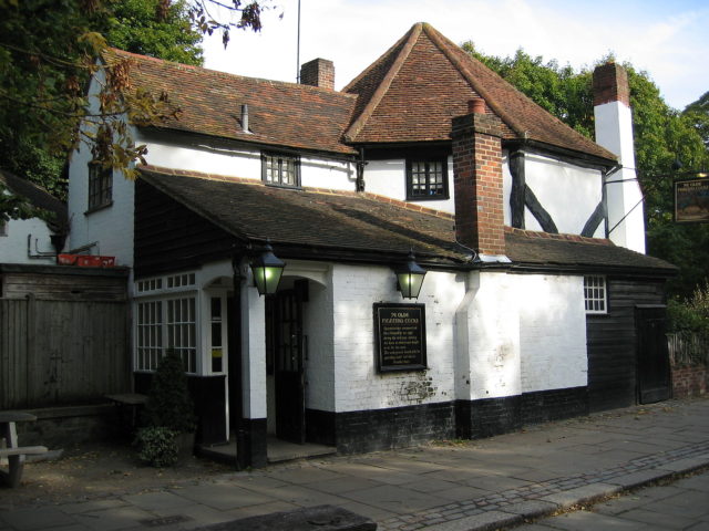 Exterior of the Ye Olde Fighting Cocks