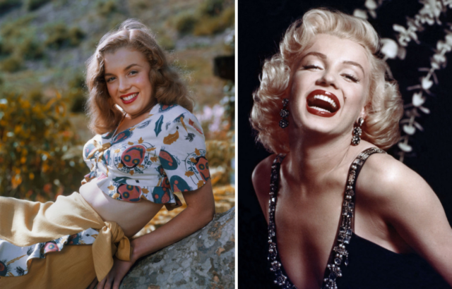 young and older Marilyn Monroe 