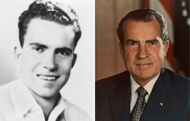 young/ old Richard Nixon 