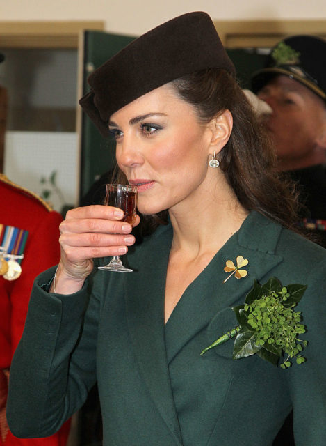 the Duchess of Cambridge with a holiday drink