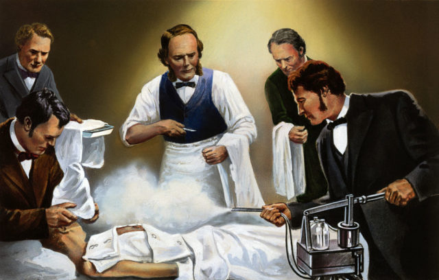 Joseph Lister operating